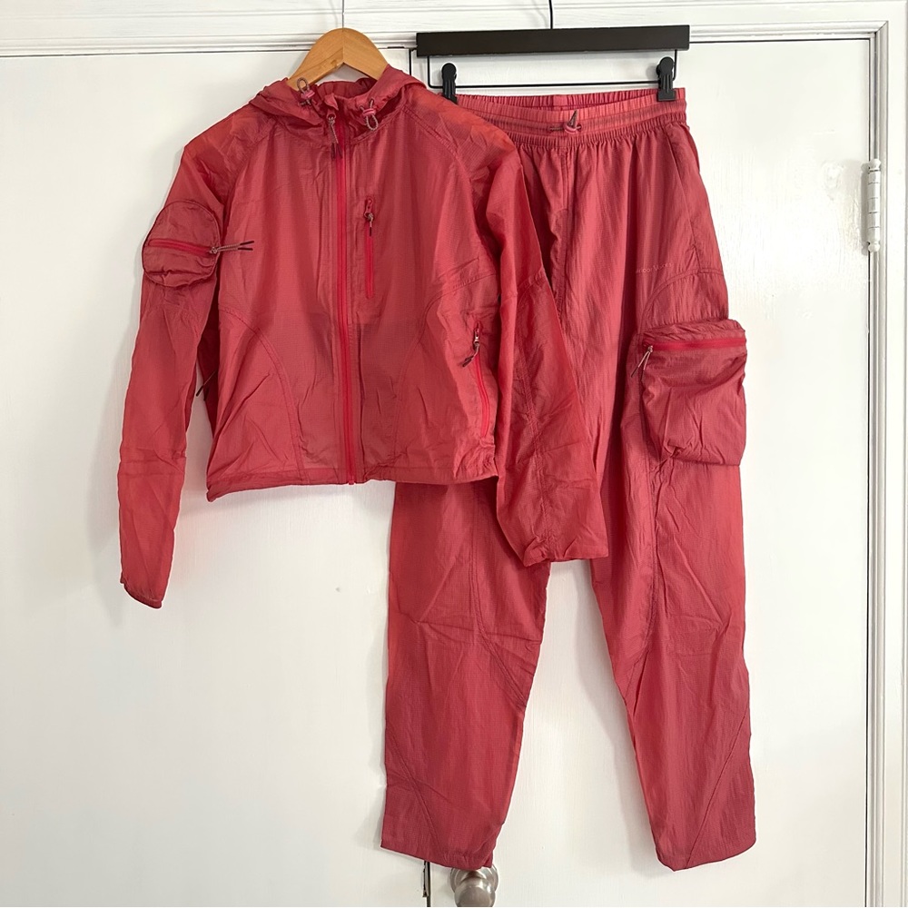 Outdoor Voices Red Track Pant & Jacket Set